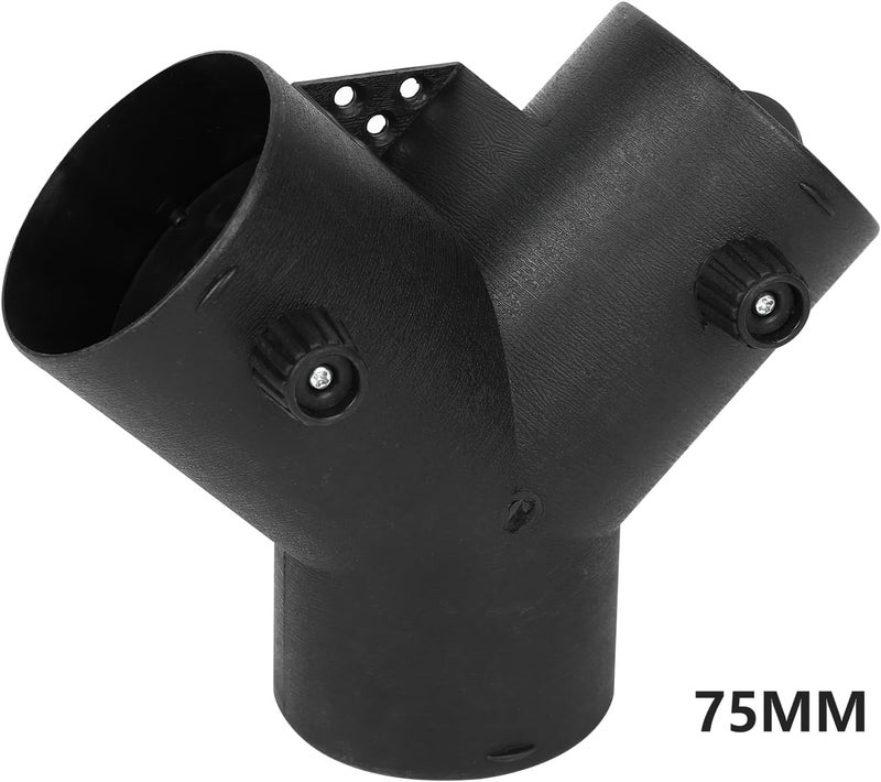 Copgge Diesel Heater Duct Connector Parking Heater Pipe Hose Ducting Vent Connector with Adjustable Valve Flap for Eberspacher Webasto Diesel Heater, for Chinese Diesel Heater 5KW 8KW (Y Branch 75MM) - Image 5
